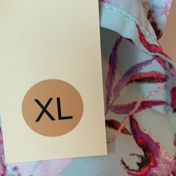 TACERA Cold Shoulder Floral Cottagecore Top XL NEW - Picture 6 of 6